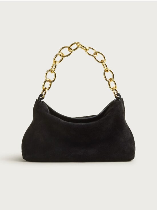 J. Crew Handbags - J.crew Berkeley Small Shoulder Bag Black Suede